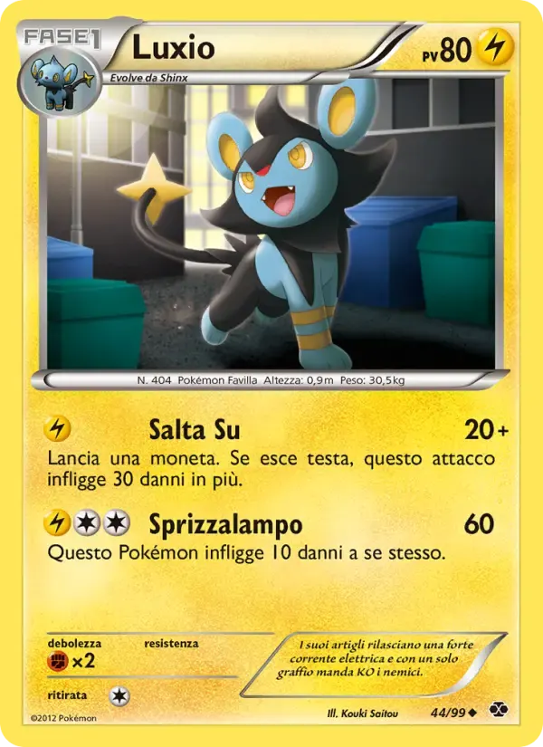Luxio — Destini Futuri 44 Italian Pokémon card
