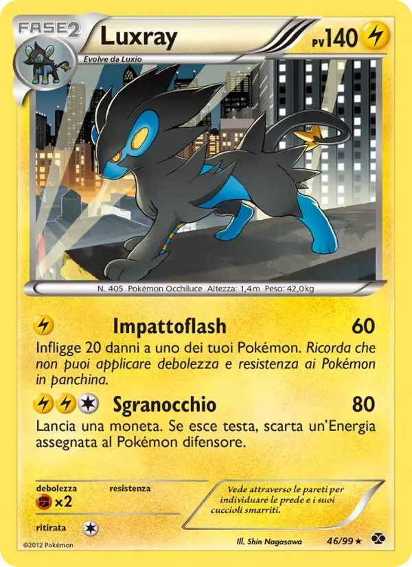 Luxray — Destini Futuri 46 Italian Pokémon card