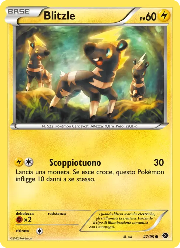 Blitzle — Destini Futuri 47 Italian Pokémon card