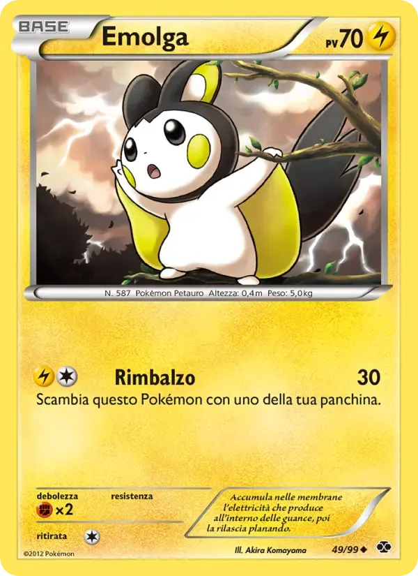 Emolga — Destini Futuri 49 Italian Pokémon card