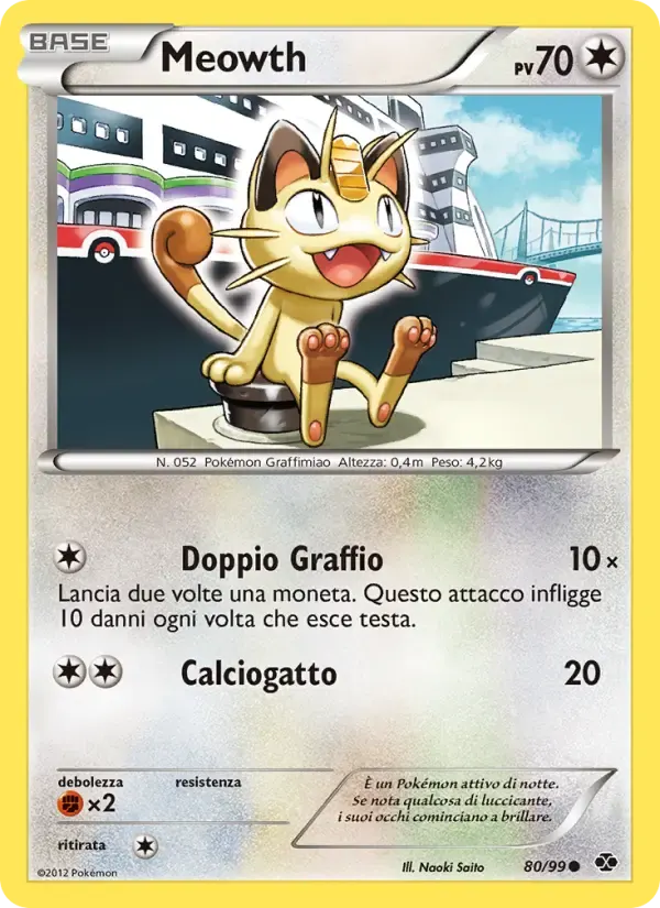 Meowth — Destini Futuri 80 Italian Pokémon card