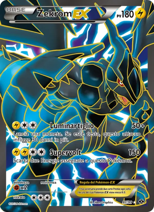 Zekrom-EX — Destini Futuri 97 Italian Pokémon card