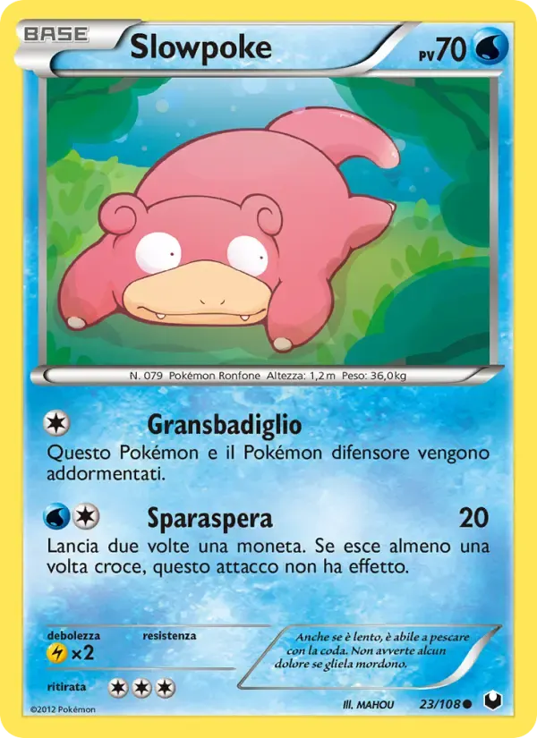 Slowpoke — Esploratori delle Tenebre 23 Italian Pokémon card
