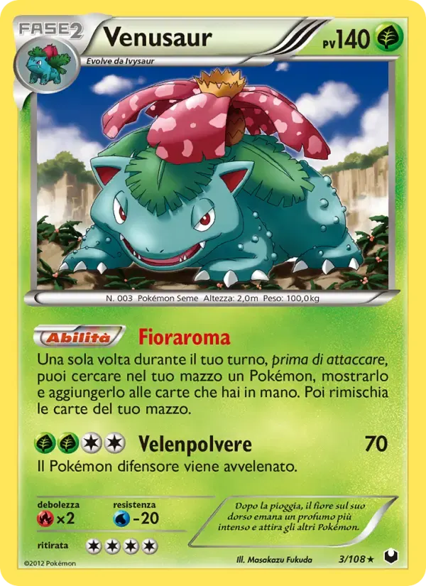 Venusaur — Esploratori delle Tenebre 3 Italian Pokémon card