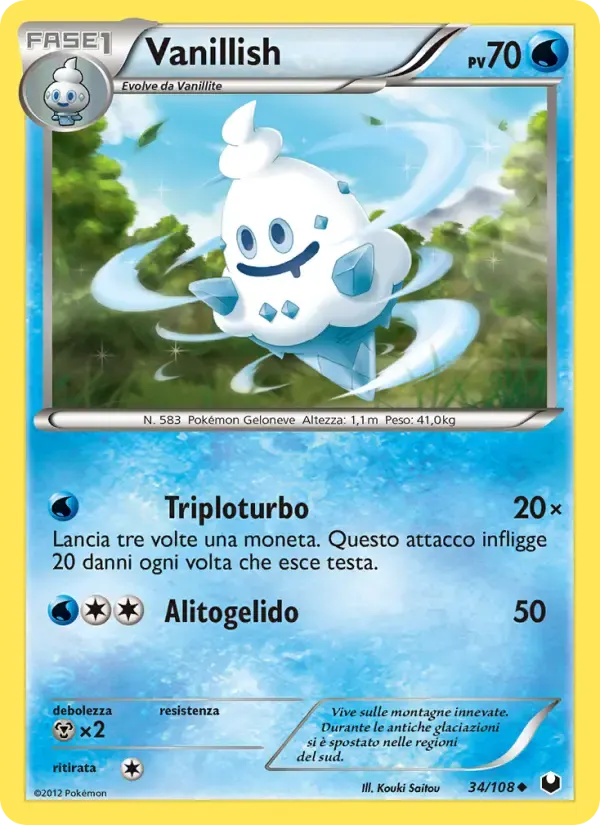 Vanillish — Esploratori delle Tenebre 34 Italian Pokémon card