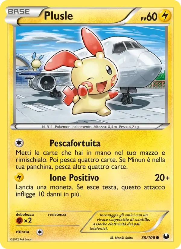 Plusle — Esploratori delle Tenebre 39 Italian Pokémon card