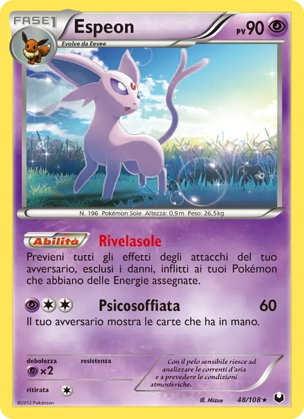 Espeon — Esploratori delle Tenebre 48 Italian Pokémon card