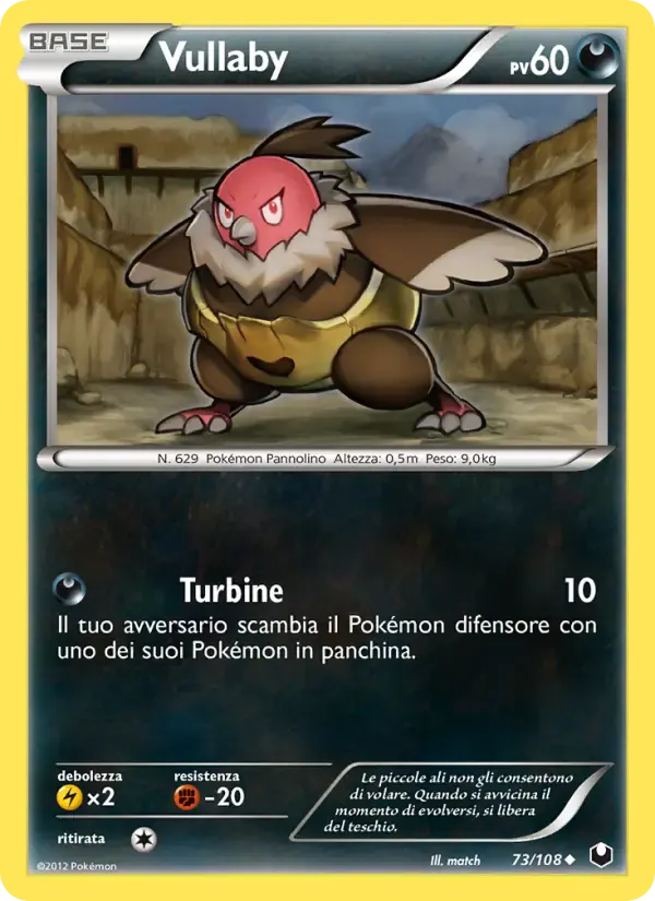Vullaby — Esploratori delle Tenebre 73 Italian Pokémon card