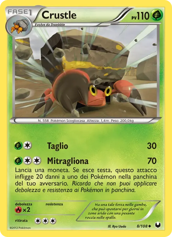 Crustle — Esploratori delle Tenebre 8 Italian Pokémon card
