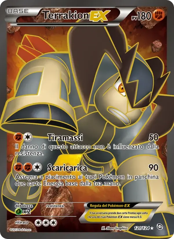 Terrakion-EX — Stirpe dei Draghi 121 Italian Pokémon card