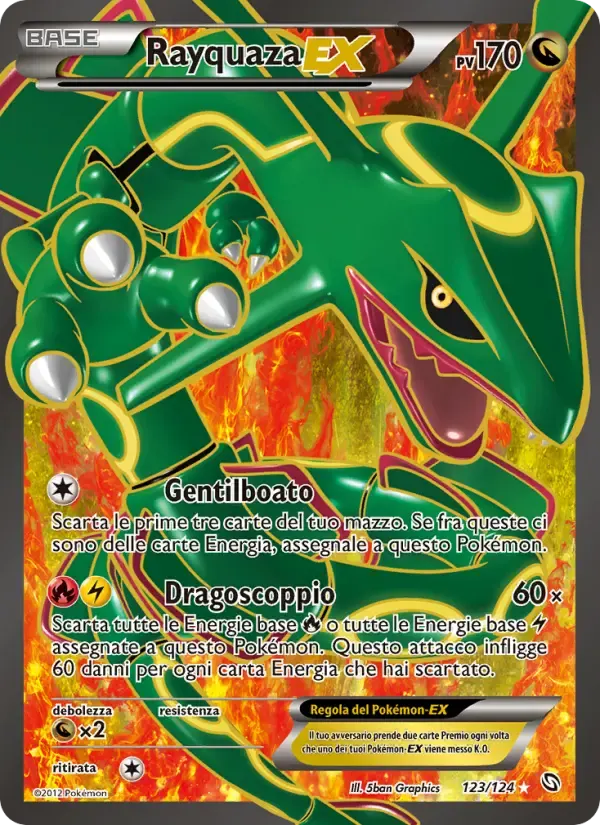 Rayquaza-EX — Stirpe dei Draghi 123 Italian Pokémon card