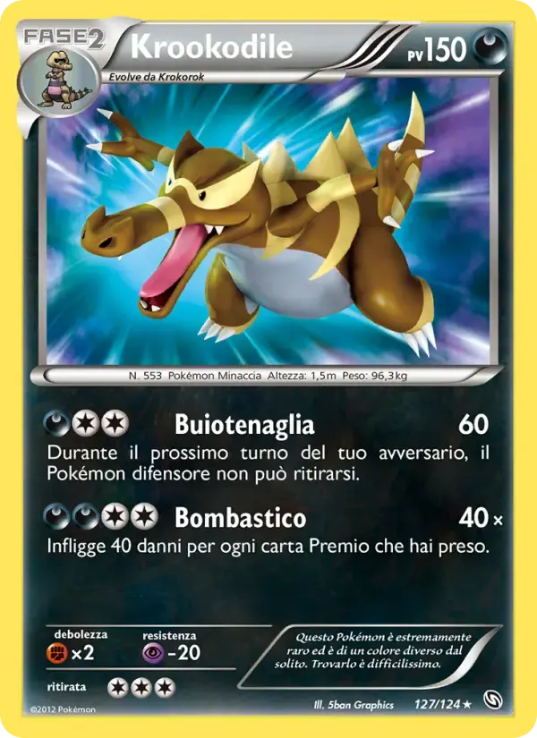 Krookodile — Stirpe dei Draghi 127 Italian Pokémon card