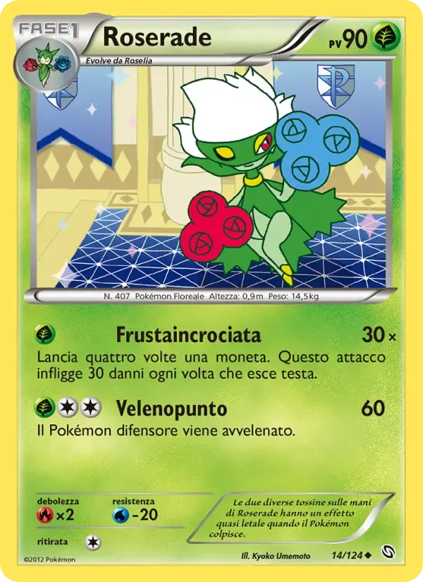 Roserade — Stirpe dei Draghi 14 Italian Pokémon card