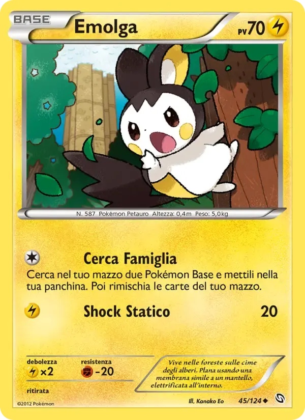 Emolga — Stirpe dei Draghi 45 Italian Pokémon card