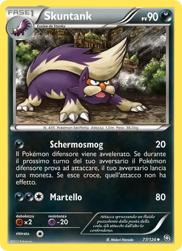 Skuntank — Stirpe dei Draghi 77 Italian Pokémon card