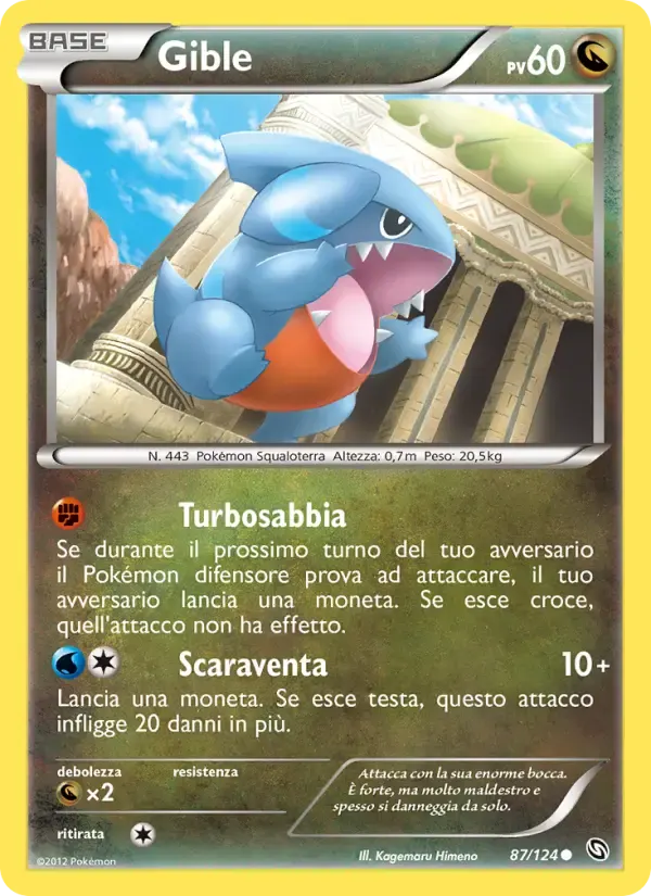 Gible — Stirpe dei Draghi 87 Italian Pokémon card