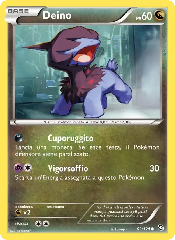 Deino — Stirpe dei Draghi 93 Italian Pokémon card