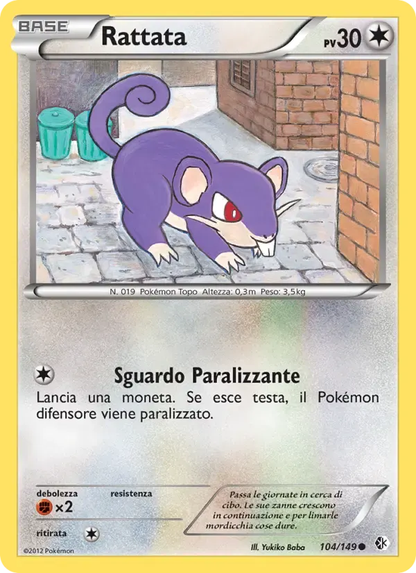 Rattata — Confini Varcati 104 Italian Pokémon card