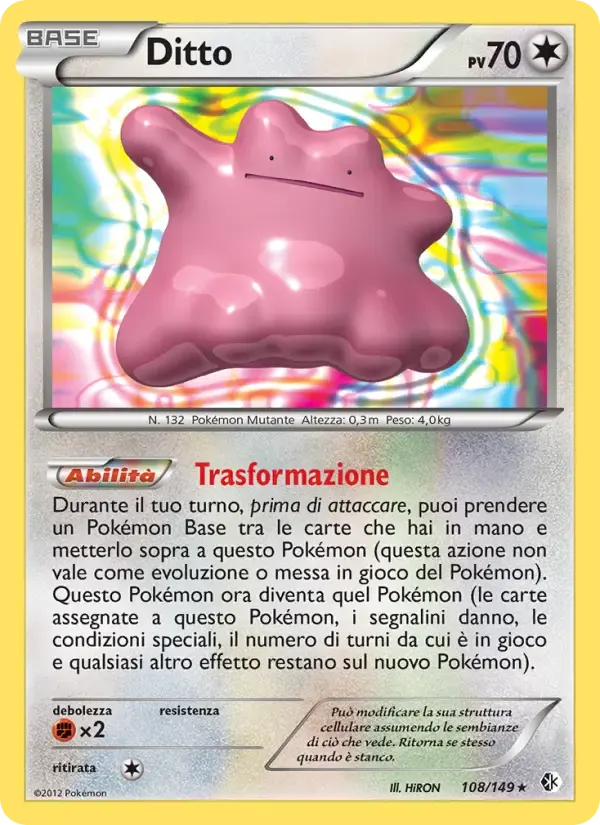 Ditto — Confini Varcati 108 Italian Pokémon card