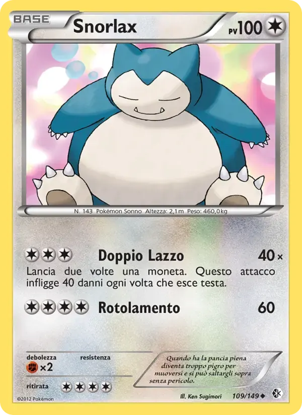 Snorlax — Confini Varcati 109 Italian Pokémon card