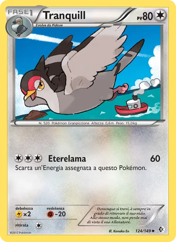 Tranquill — Confini Varcati 124 Italian Pokémon card