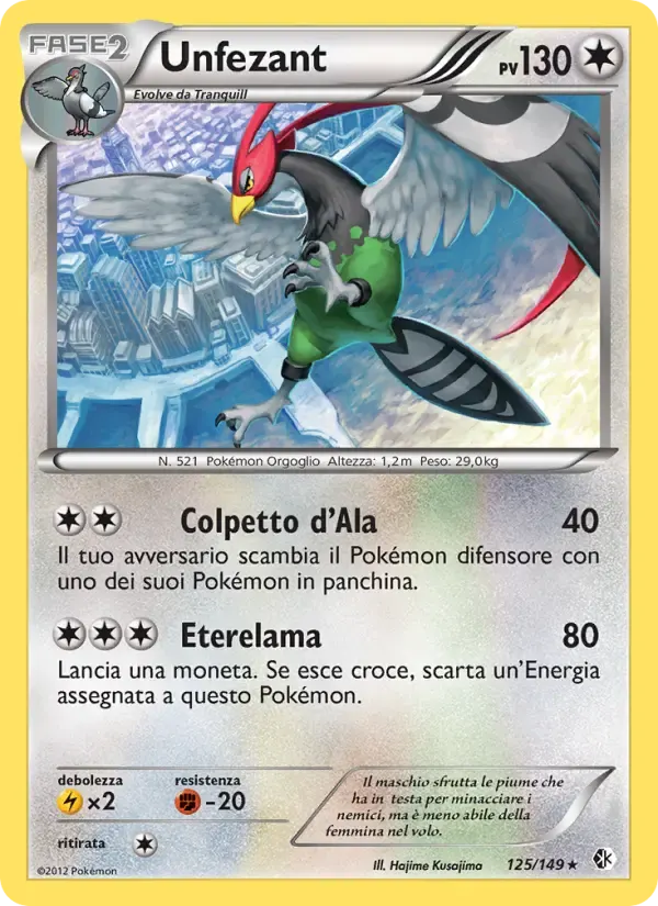Unfezant — Confini Varcati 125 Italian Pokémon card