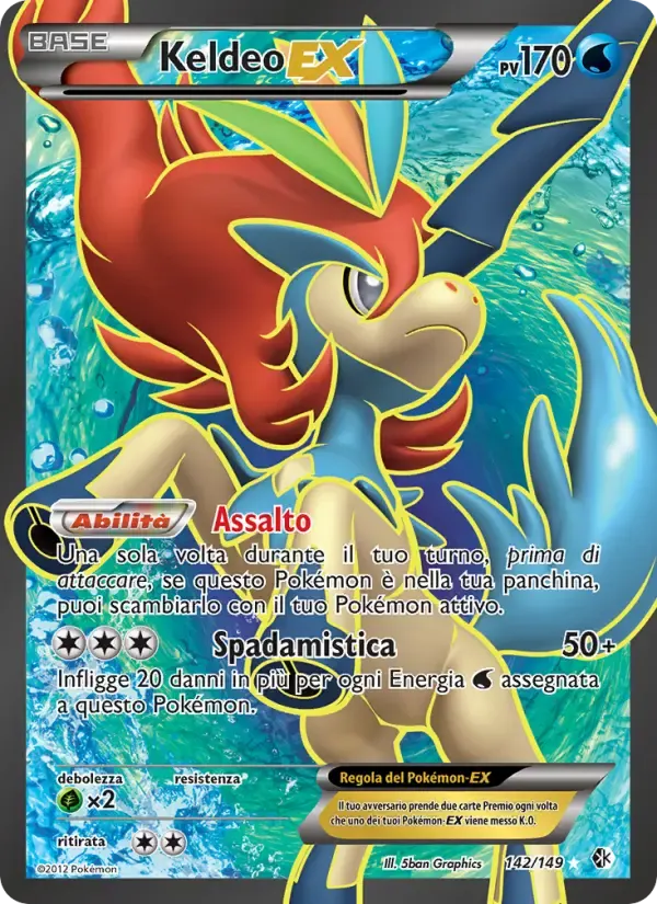 Keldeo-EX — Confini Varcati 142 Italian Pokémon card