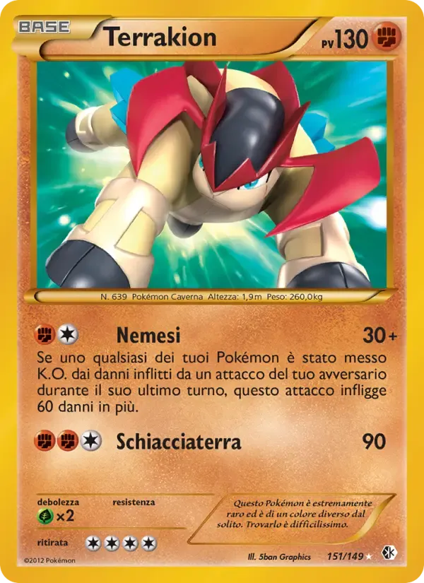 Terrakion — Confini Varcati 151 Italian Pokémon card