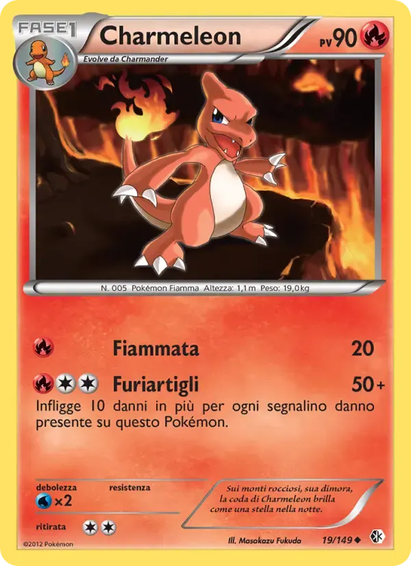 Charmeleon — Confini Varcati 19 Italian Pokémon card