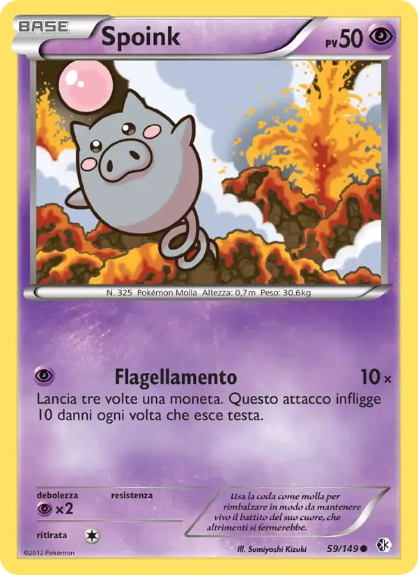 Spoink — Confini Varcati 59 Italian Pokémon card