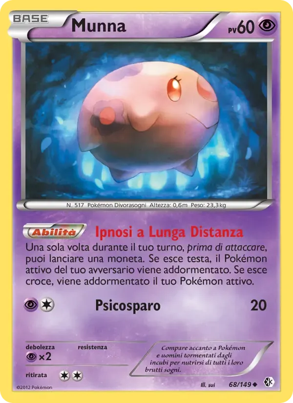 Munna — Confini Varcati 68 Italian Pokémon card