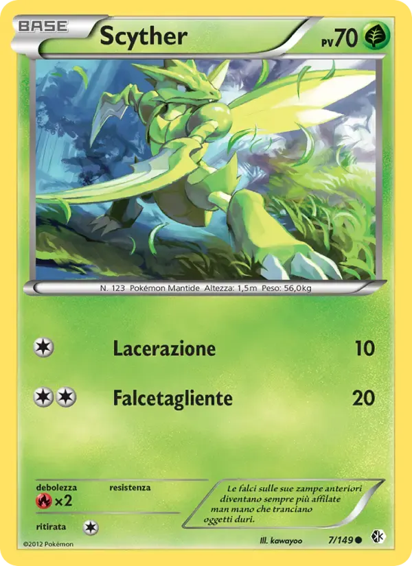 Scyther — Confini Varcati 7 Italian Pokémon card