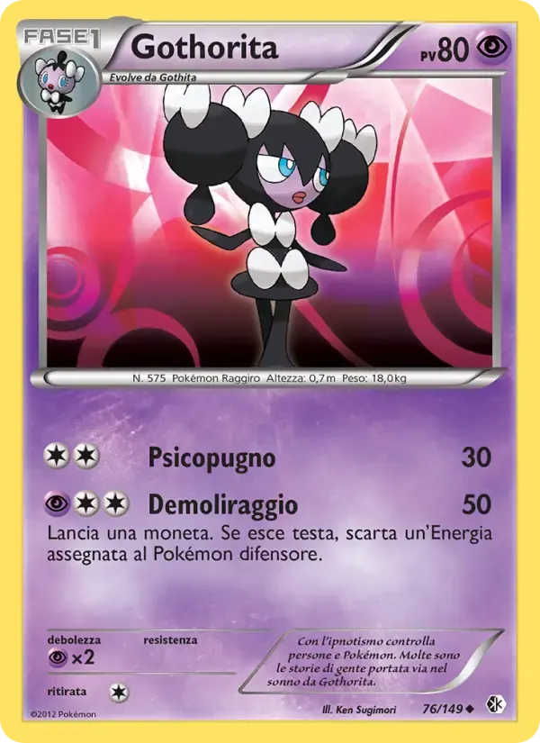 Gothorita — Confini Varcati 76 Italian Pokémon card