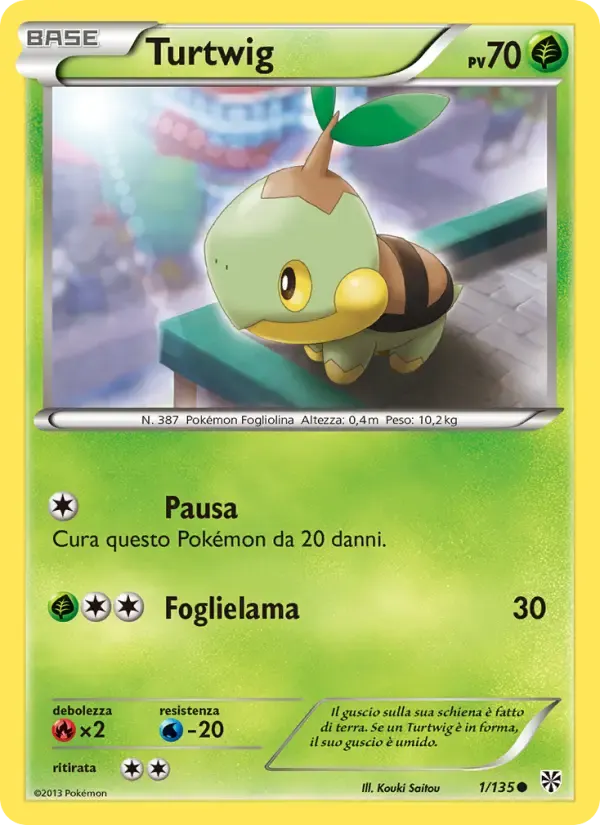 Turtwig — Uragano Plasma 1 Italian Pokémon card
