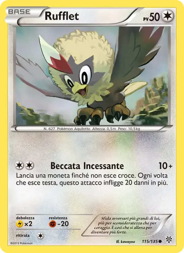 Rufflet — Uragano Plasma 115 Italian Pokémon card