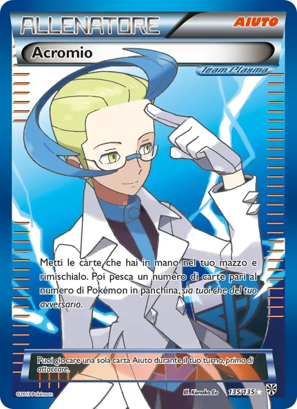 Acromio — Uragano Plasma 135 Italian Pokémon card