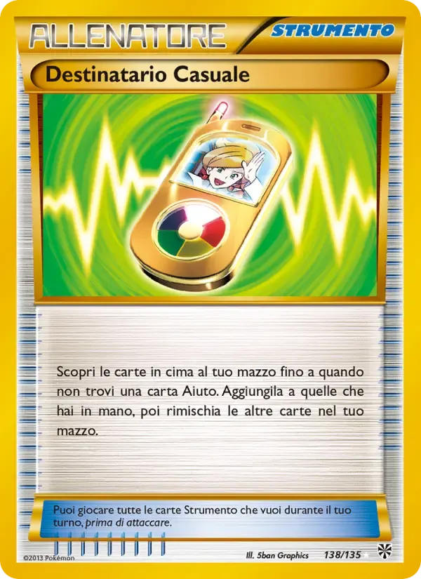 Destinatario Casuale — Uragano Plasma 138 Italian Pokémon card