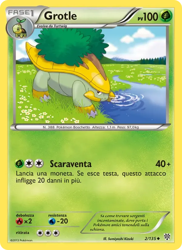 Grotle — Uragano Plasma 2 Italian Pokémon card