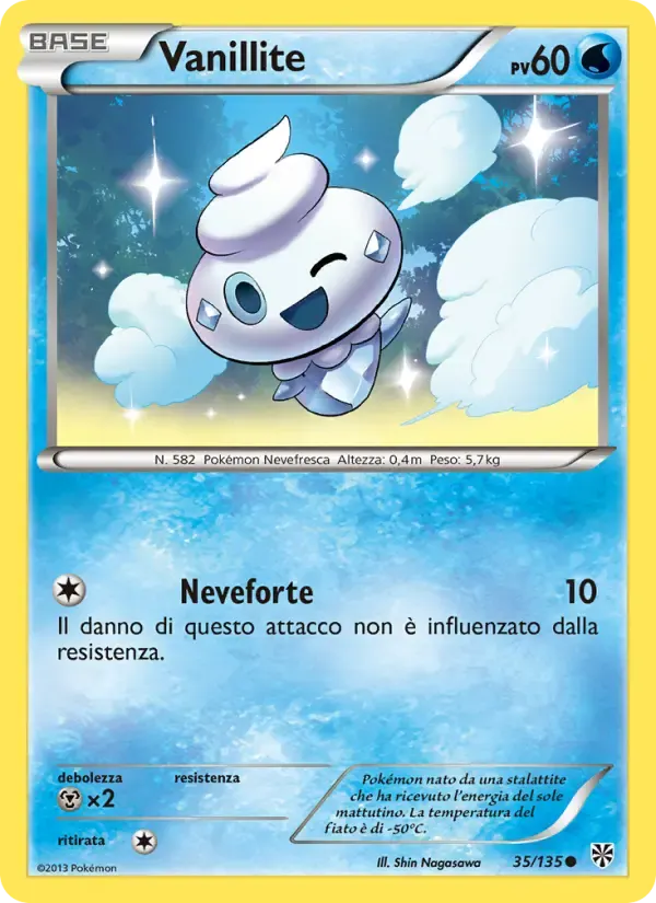 Vanillite — Uragano Plasma 35 Italian Pokémon card