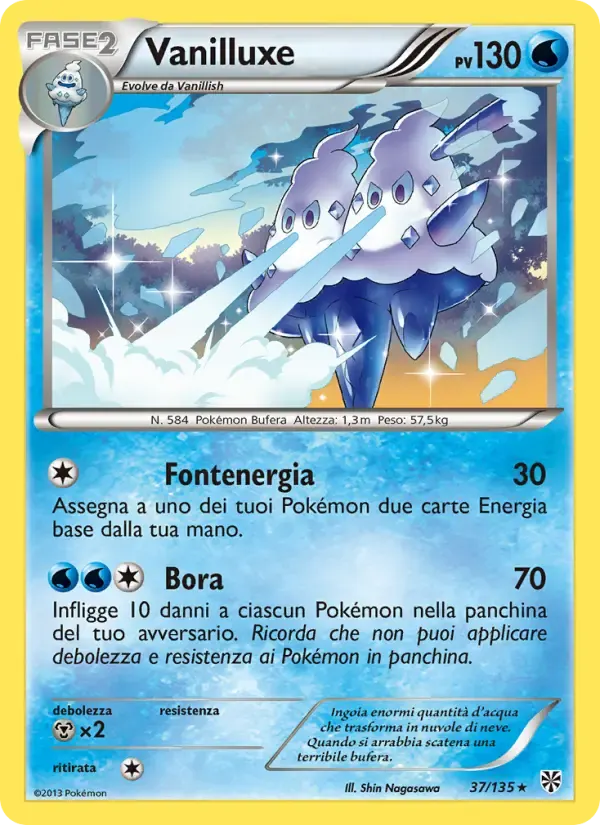 Vanilluxe — Uragano Plasma 37 Italian Pokémon card