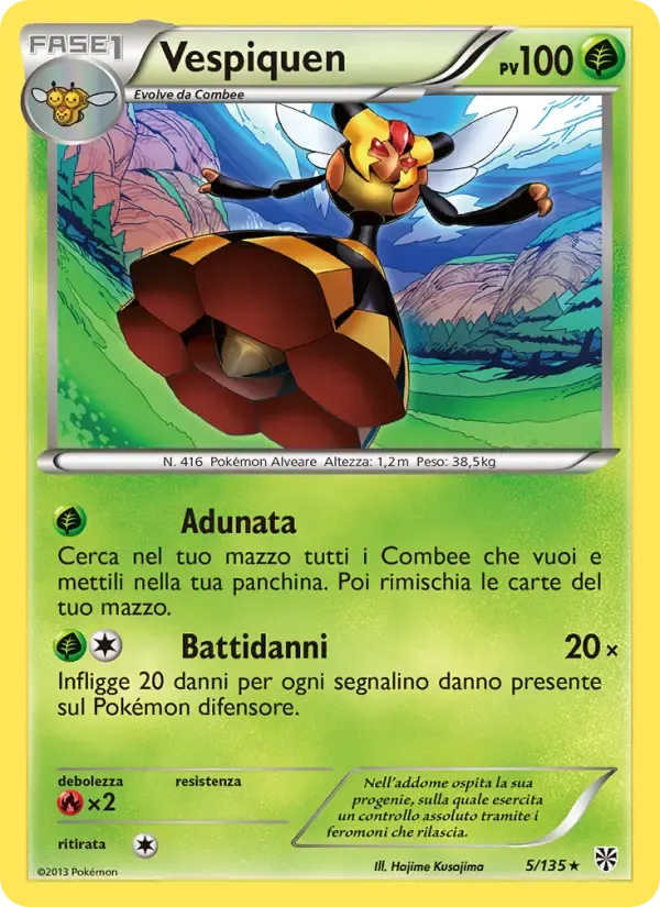 Vespiquen — Uragano Plasma 5 Italian Pokémon card