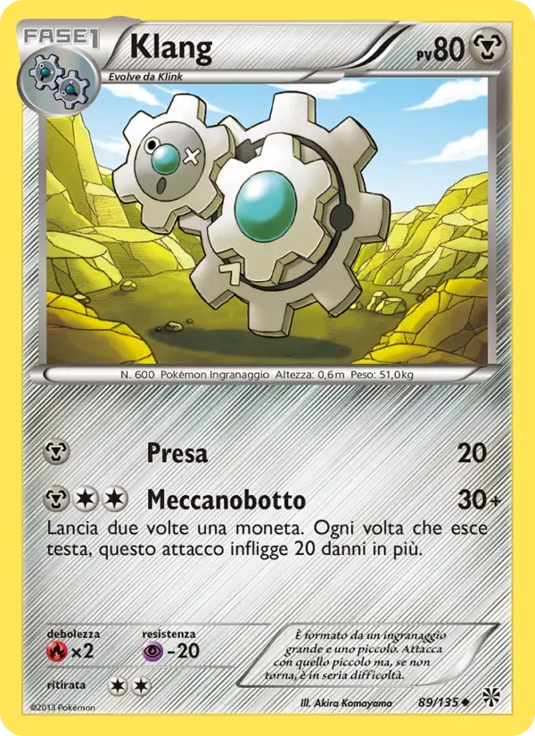 Klang — Uragano Plasma 89 Italian Pokémon card