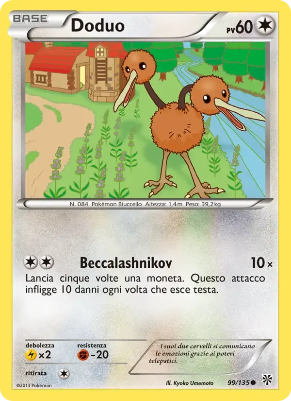 Doduo — Uragano Plasma 99 Italian Pokémon card