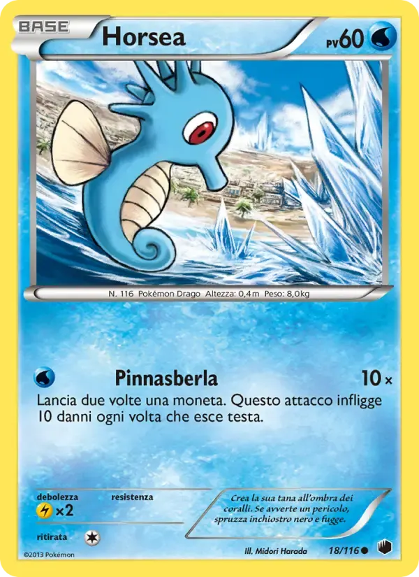 Horsea — Glaciazione Plasma 18 Italian Pokémon card