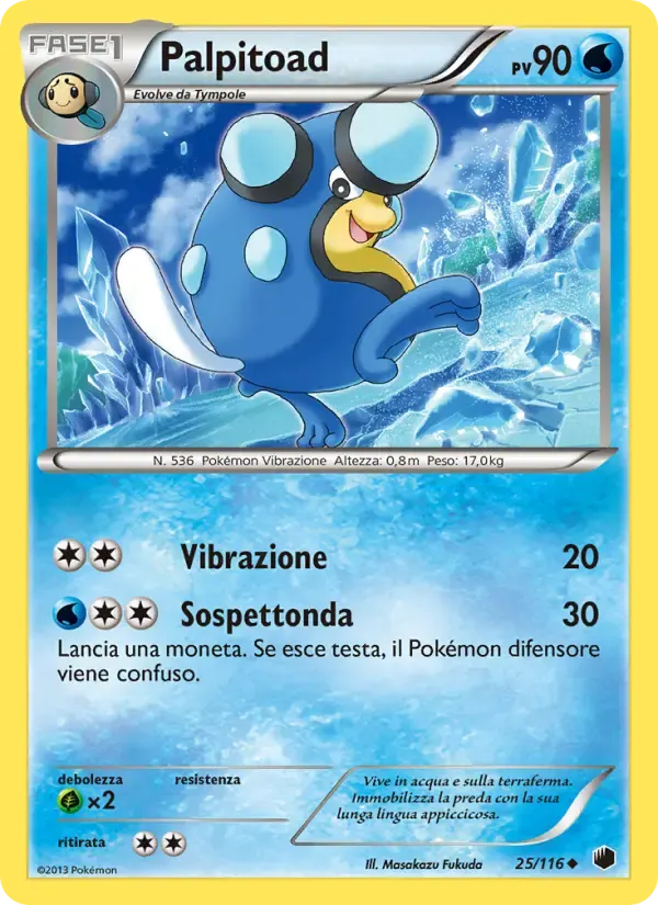 Palpitoad — Glaciazione Plasma 25 Italian Pokémon card
