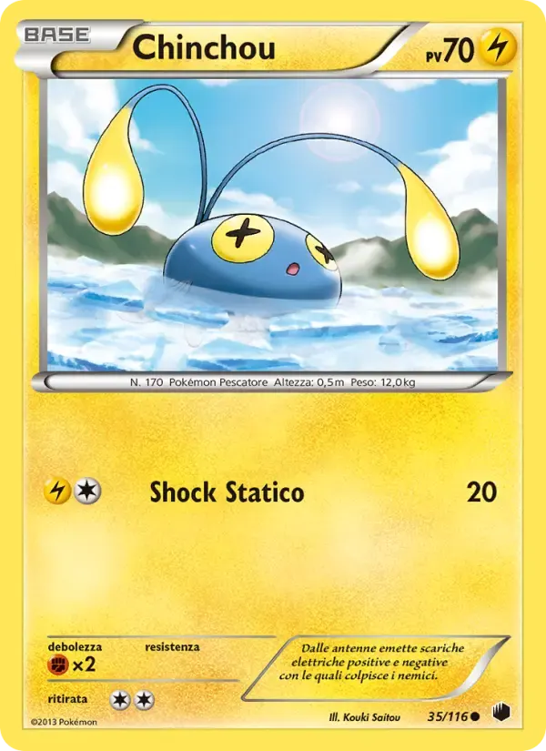 Chinchou — Glaciazione Plasma 35 Italian Pokémon card