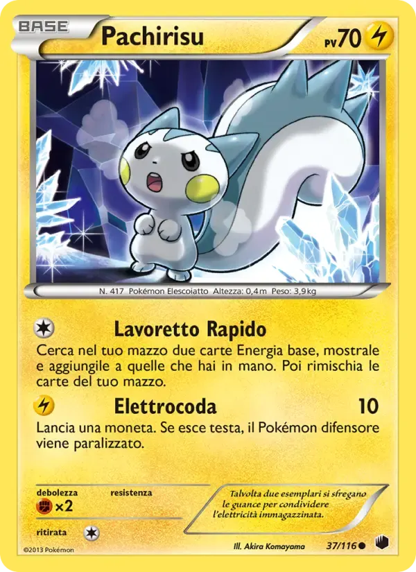 Pachirisu — Glaciazione Plasma 37 Italian Pokémon card
