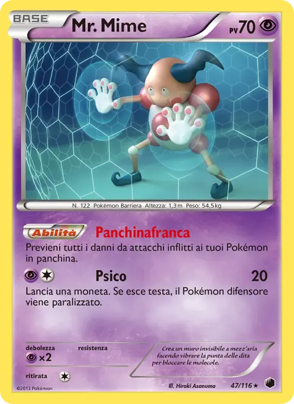 Mr. Mime — Glaciazione Plasma 47 Italian Pokémon card