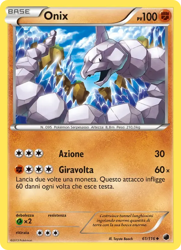 Onix — Glaciazione Plasma 61 Italian Pokémon card
