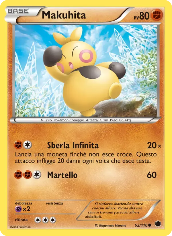 Makuhita — Glaciazione Plasma 62 Italian Pokémon card